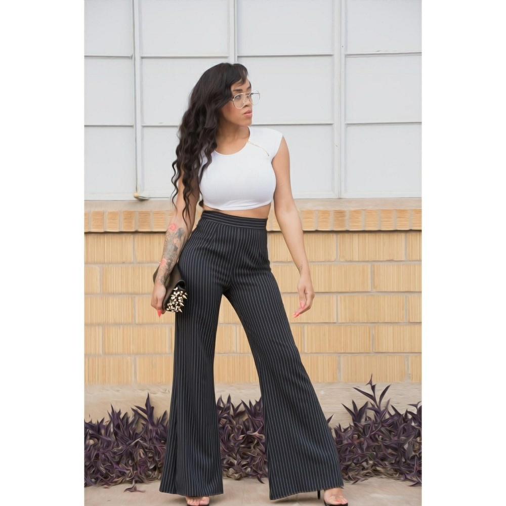 Highwaisted pinstripe pants